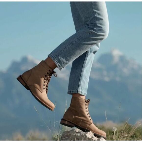 Nisolo Anthropologie Amalia All-Weather Lace Up Boot NEW - Picture 2 of 9